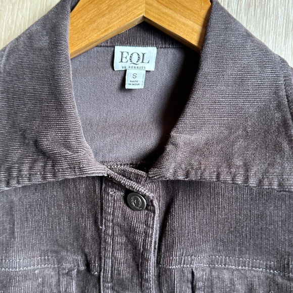 EQL In Motion Brown Corduroy Jacket Size Small - Picture 3 of 5